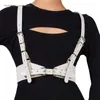 Riemen dames punk pu lederen body harness riem verstelbare gaten riemen taille keten bretels voor vrouwen tieners dagelijkse f3md