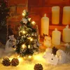 Juldekorationer Desktop LED -ljus 40 cm Mini Table Gift Xmas Artificial Navidad Ornament Home Decoration 221123