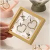 Smyckeskrin Pe Film Smycken Förvaringslåda 3D Transparent Flytande Ring Fodral Örhänge Halsband Display Hållare Dammtät Utställning Orn Dhwjd