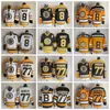 Retro Boston Shotback Bruins Hockey 8 Cam Neely Jersey 77 Ray Bourque CCM 75 rocznica Vintage Classic Team Color Black White żółty