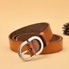 Belts Women's Belt Ceinture Femme Luxe Real Cowskin Leather Fashion Designer For Female Dress Jeans Black Beige