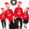 Familjsmatchande kläder jul snögubbe jersey xmas tröja mamma pappa baby vinter skjorta par kläder set barn jumper 221122