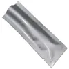 200 stks/partij Zilver Open Top Pure Aluminiumfolie Pakket Zak Mylar Heat Sealing Snack Koffie Poeder Opslag Pouches Kruidenier Ambachten Verpakking Zakken dfgh