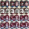 Throwback Colorado Retro Avalanche Hockey 52 Adam Foote Jersey 21 Peter Forsberg 19 Joe Sakic 33 Patrick Roy 8 Teemu Selanne 9 Paul Kariya '' 'Skjorta