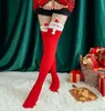 Calzini lunghi termici di Natale Calze Donna Natale Corallo Velluto Calze autoreggenti Carino Babbo Natale Alce Modello Fuzzy Fluffy Peluche Sleep Over Knee stocking