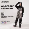 Skiing Pants VECTOR Thick Men Women Ski Straight Overalls Jumpsuit Bib Waterproof Winter Warm Windproof Outdoor Sports Snowboard 221122