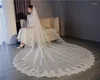 Bridal Veils 5 Meter Pure White Cathedral Wedding Long Lace Edge Luxury Church Veil With Comb Accessories Customize