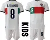 2022 Soccer Jerseys Portugisiska barn s￤tter Bruno Fernandes Diogo J. World Cup Portuguesa 2022 Joao Felix 22 23 Fotbollskjorta Bernardo Portugieser Kids Kit