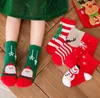 1-11 ans 4 tailles chaussettes en coton printemps hiver automne bébé filles garçons enfants chaussettes enfants rayé dessin animé flocon de neige wapiti père noël ours de Noël chaussette