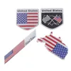 3D Aluminum USA Flag Emblem Значок логотип наклейка автомобиля Американская карта Водонепроницаем