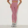 Mulheres Yoga Roupa cal￧as Butt sem costura Leggings Roupas de esportes