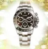 Precio más bajo Movimiento importado de cuarzo Reloj 43 mm Hombres Reloj de cerámica de acero inoxidable completo Impermeable luminoso montre de luxe Relojes de pulsera regalos