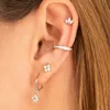 2 st kubik zirkoniet små bågar örhängen för kvinnor små hängsbroskar örhänge spiral tragus piercing smycken