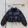 Kadın Ceketler Tasarımcı Kış Ceketleri Tasarımcı Ceket Kadınlar için Parkas Down Letters Budge Sequins Moda Katlar Ayarlanabilir Bel Street Giyim Parlak P0GC