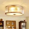 Luces de techo Lámparas LED de cobre modernas para sala de estar, dormitorio, estudio, Luminaria, accesorios de cocina