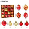 Decoraciones navideñas 1 caja Adorno de bola de Navidad mixta Oro blanco rojo Árbol de Navidad Colgante Adornos colgantes Decoraciones navideñas para el hogar Navidad Noel 221123