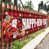 Decorazioni natalizie Merry Banner Plaid sospeso lungo 250 cm con albero di Babbo Natale per decorazioni per feste da giardino 221122