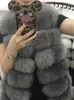 Women's Fur Faux Vest Coat Winter Sleeveless Jacket Women Fake Patchwork Color Thick Outwear Female 221123