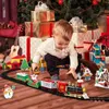 Décorations de Noël Ensemble de train de Noël Jouet de train électrique avec lumière sonore Voie ferrée pour enfants Cadeau Décorations d'arbre de Noël Jouet de train à vapeur 221123