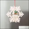 Decorazioni natalizie Decorazioni natalizie Ornamenti in legno Si blocca Albero Cuore Fiocco di neve Jingle Bell El Home Decor Drop Delivery Garden Dh6Fm