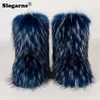 Boots Winter Winter Faux Fur Fur Woman Plush Warm Snow Fudwear Footwear Girls Ry Bottes Shoe 221122