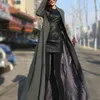 Women' Blend Autumn And Winter Large Size Goddess Slim Big Swing Split Ends Mopping Long Section en Cloth Coat 221123