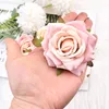 Decorative Flowers Wreaths 30pcs7cm White Rose Artificial Silk Flower Heads Scrapbooking For Home Wedding Birthday Decoration Fake 221122