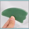 Face Massager Chinese Medicine Face Slimming Jade Gua Sha Scra Mas Tool Real Natural Aventurine Facial Drop Delivery Health Beauty Dh61K