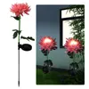 1 st LED Solar Light Artificial Chrysanthemum Simulation Flower Outdoor Waterproof Garden Lawn Stakes Lamps Yard Art For Home