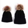 Mützen Hüte Citgeett Mode Set Mutter Mutter Baby Strick Pom Bommelmütze Kinder Mädchen Jungen Ball Wolle Winter Warme Herbst Beanie Cap 221122