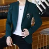 Zakelijke pak jas mode afdrukken mannen blazer best verkopende slanke casual blazer homme jas hiphop zanger bloemen blazers