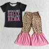 Hela barnkläder Set Ny design Baby Girl Clothes Short Sleeve Bell Bottom Outfits Milk Silk Girls Boutique Outfits Set5648874