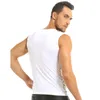 Men's Tank Tops Mens Summer Sleeveless Crew Neck Sequin Slim Fitted Vest Top Tee Tshirts Festival Rave Party Clubwear 221122