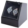 LISCN Wooden Auto Silent Watch Winder нерегулярная форма прозрачная коробка наручных часов с EU Luxury 2 Box Automatic Watch269b