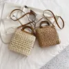 Kvällväska Japan och Sydkorea Messenger Women's Straw Single Shoulder 2022 New Fashion Leisure Woven Beach Handbag 0805