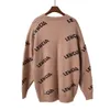 Turtleneck 디자이너 여성 스웨터 패션 캐주얼 니트 드레스 긴 슬리브 점퍼 가을 겨울 니트 스웨터
