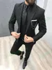 Mens Suits Blazers Terzi İnce Fit Krem Erkekler Düğün için 3 Parça Tepe Çarpı Damat Smokin Erkek Ceket Yelek Pantolon Trajes de Hombre 221123