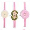 Hoofdbanden 3 stks/set Baby Flower Headbands Haarband Elastische mode -accessoires voor kinderen Babys Drop levering sieraden Haarjewelry Dhagm