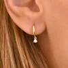 1PC New Stainless Steel Hoop Earrings For Women Small Chain Tassel Pendant Cartilage Earring Piercing Jewelry