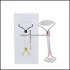 Face Massager Face Roller Masr Gua Sha Tool Set Natural Rock Quartz Stone Guasha Scra Board For Facial Eye Neck Mas Health Beauty Sk Dhgbq