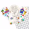 Schilderen Graffiti Toys Diy Racket Houten speelgoed voor kinderen Handmatig schilderen Pat Ball Kids Educatieve handgemaakte game arts ambachten