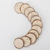 Outils d'artisanat Tranches de bois naturel 2"-2,4" Artisanat de bricolage inachevé pré-percés avec des cercles en bois ronds pour décoration de Noël rustique