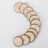 Factory Craft Tools Natural Wood Slices 2Quot24quot Onvoltooide DIY Crafts voorspelde met gat ronde houten cirkels voor roest3141741