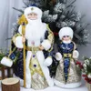 Christmas Decorations Santa Claus Electric Dolls Plush Toy Candy Bucket with Music Decoration Birthday Gift for Kids Navidad Home Ornaments 221122