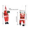 Juldekorationer Julhängen Stege Rope Climbing Santa Claus Hanging Doll Xmas Tree Decor 221123