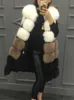 Women's Fur Faux Vest Coat Winter Sleeveless Jacket Women Fake Patchwork Color Thick Outwear Female 221123