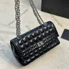 CC Torby na ramię Flap 2.55 francuskie designerskie torby na ramię czarne prawdziwe skórzane kontrola luksusowe woreczki crossbody vintage srebrne metalowe sprzęt szczęście multi wzór c