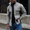 Männer Leder Faux Männer Gedruckt Oberbekleidung Mode Geknöpft Drehen unten Kragen Mäntel Herren Lose Langarm Jacken Casual Streetwear harajuku 221122