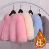 女の子の冬のジャケットの子供たちのファッション服ベビーフェイクファートップキッズ221122