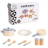 Cucine Gioca Cibo Bambini Realistico Elettrodomestico da cucina Set educativo Giocattoli per ragazze di 3-8 anni Utensili da cucina in legno Bin Tool 221123